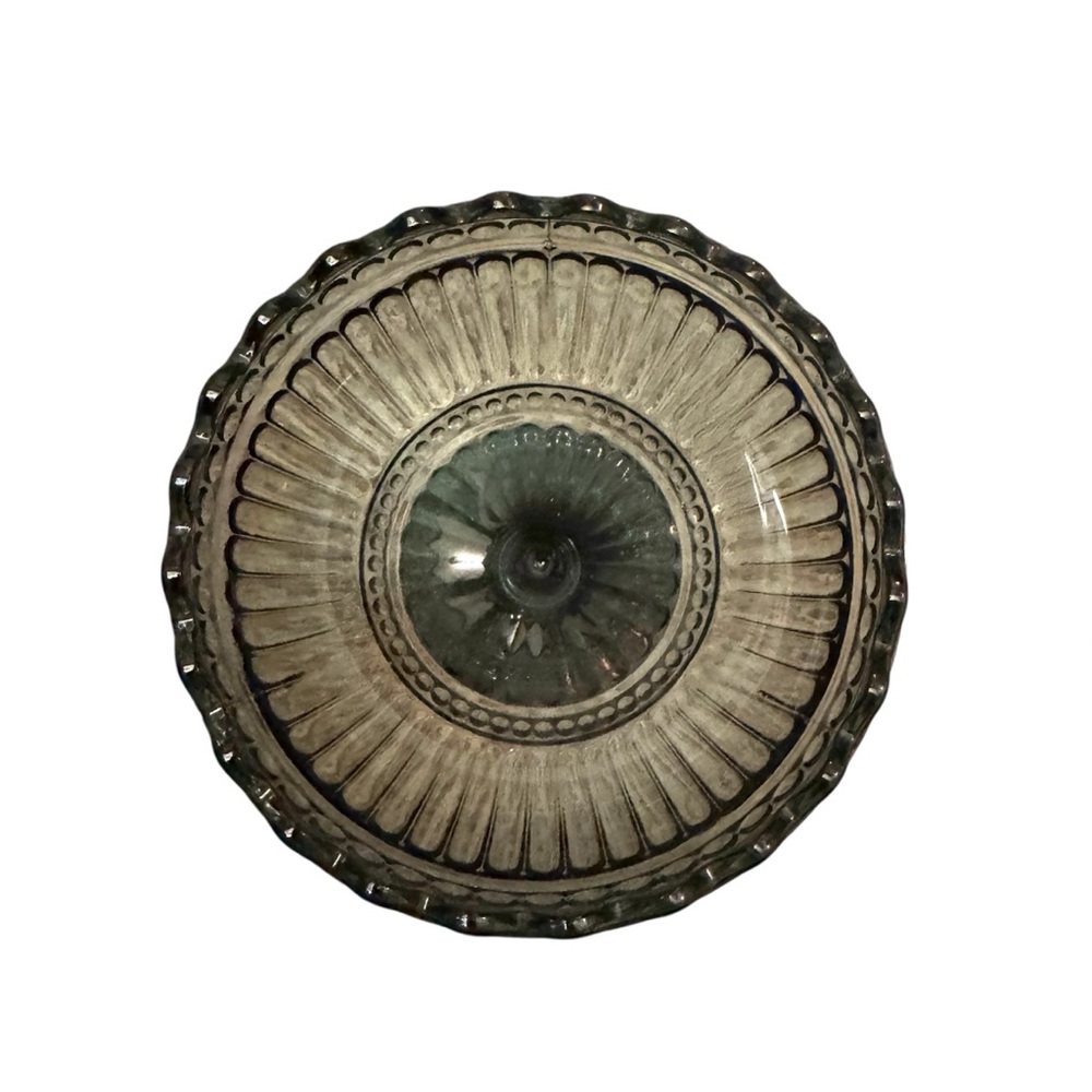 Iittala Marimekko Grey Maribowl on Foot 155mm Finland Glass Gothic Dessert Candy - Picture 3 of 4